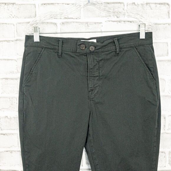 Frame Denim Size 28 Le Beau Chino Pants Washed Black/gray - Picture 4 of 8